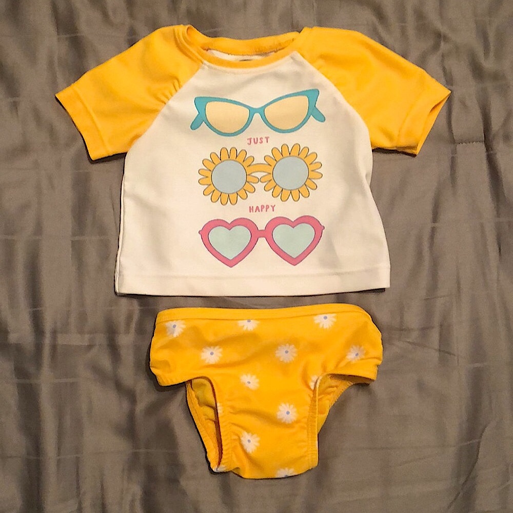 🌼baby girl two piece swimsuit sunshine yellow🌼🌼